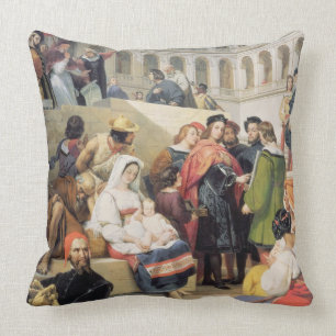 Raphaël in het Vaticaan, 1832 (olie op canvas) Kussen