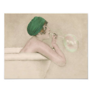 Raphael Kirchner 1916 "Bubbles"  afdrukken Foto Afdruk