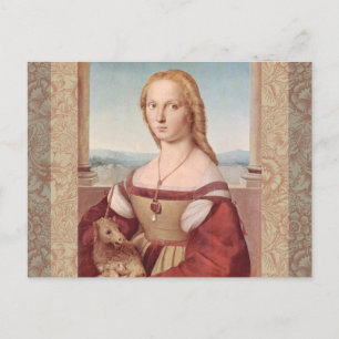 Raphael Lady en Unicorn Classic Briefkaart