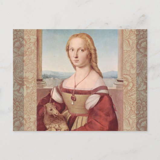 Raphael Lady en Unicorn Classic Briefkaart (Voorkant)