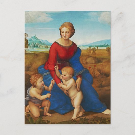 Raphael: Madonna in de Meadow Briefkaart (Voorkant)