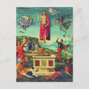 Raphael Opstandinging van Jezus Christus Kunst Aankondigingskaart