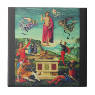 Raphael Opstandinging van Jezus Christus Kunst Tegeltje
