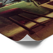 Raphael past zijn model aan poster (Hoek)