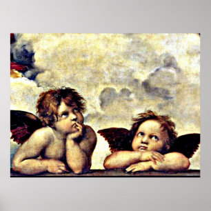 Raphael: Putti, Detail van de Sistine Madonna. Poster