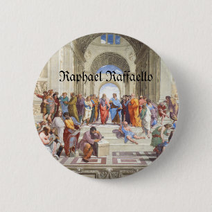 Raphael Raffaello School of Athens Ronde Button 5,7 Cm