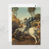 Raphael - Saint George en de Draak Briefkaart (Voorkant / Achterkant)