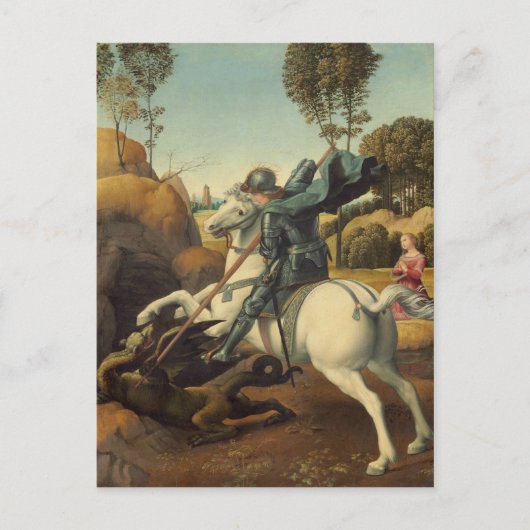 Raphael - Saint George en de Draak Briefkaart (Voorkant)