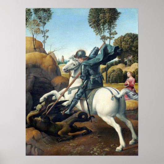 Raphael Saint George en de Draak Poster (Voorkant)