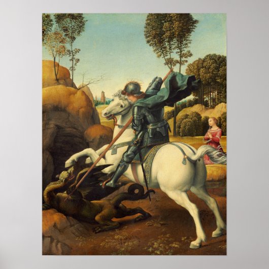 Raphael - Saint George en de draak Poster (Voorkant)