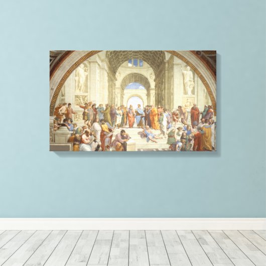 Raphael - School of Athene Canvas Afdruk (Insitu (Houten vloer))