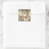 Raphael - School of Athene Vierkante Sticker (Tas)
