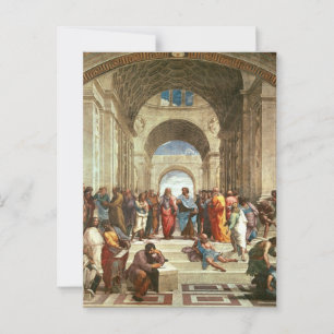 Raphael - School van Athene, beroemd schilderij Briefkaart