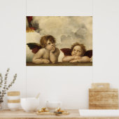 Raphael, Sistine Cherub Poster (Keuken)