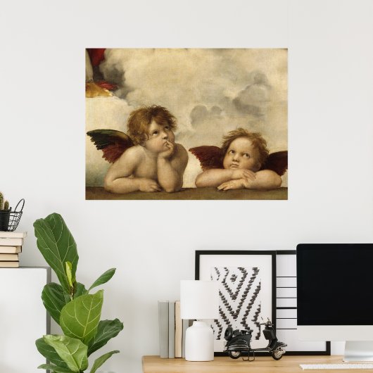 Raphael, Sistine Cherub Poster (Thuiskantoor)