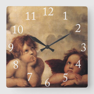 Raphael, Sistine Cherub Vierkante Klok