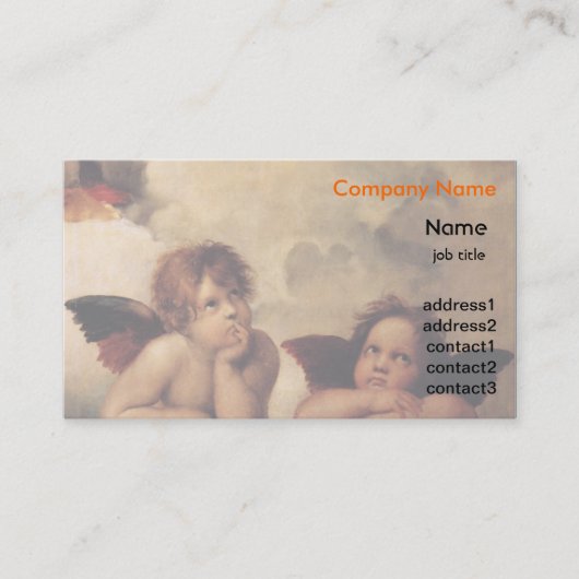 Raphael, Sistine Cherub Visitekaartje (Voorkant)