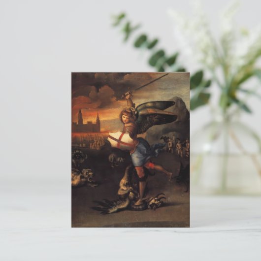 Raphael- St. Michael Briefkaart (Staand voorkant)