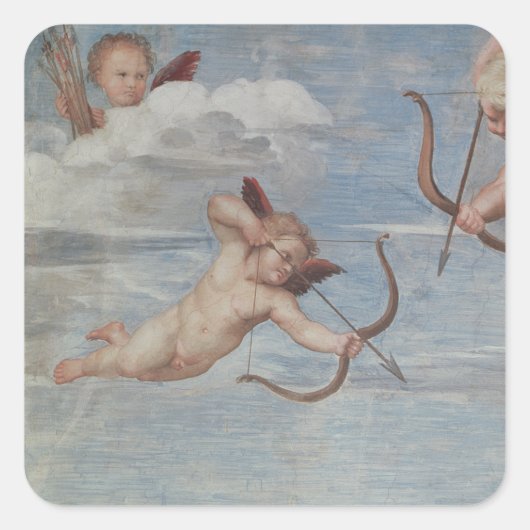 Raphael | Triomf van Galatea Vierkante Sticker (Voorkant)