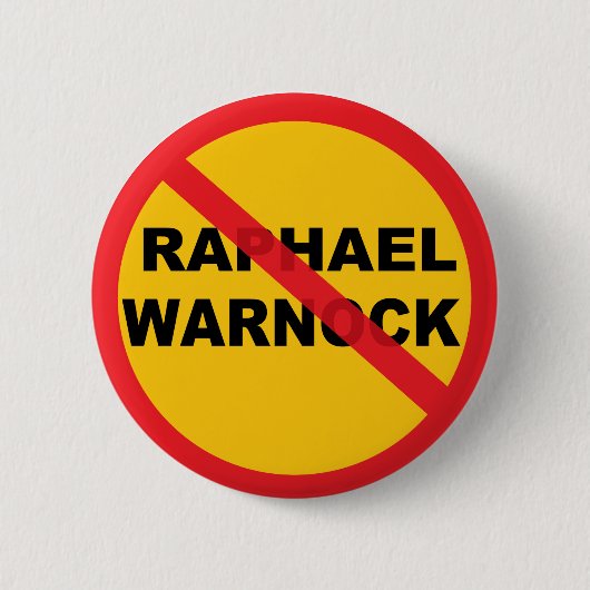 Raphael Warnock Danger Ronde Button 5,7 Cm (Voorkant)
