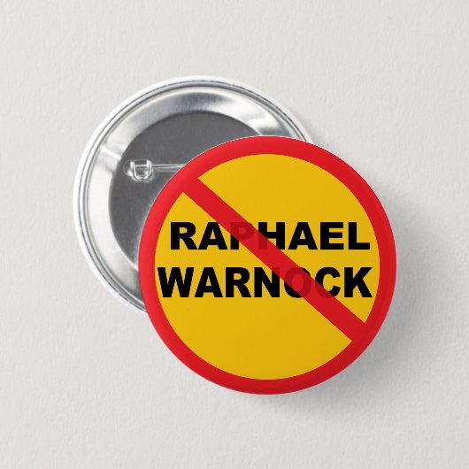 Raphael Warnock Danger Ronde Button 5,7 Cm (Voorkant /achterkant)