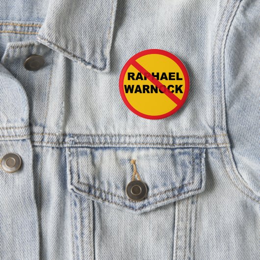 Raphael Warnock Danger Ronde Button 5,7 Cm (In situ)