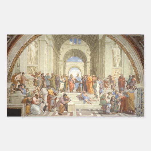 Raphael's De School van Athene Rechthoekige Sticker (Voorkant)