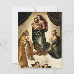 Raphaëls klassieke "Sistine Madonna" (circa 1513) Kaart