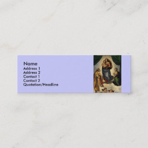 Raphaëls klassieke "Sistine Madonna" (circa 1513) Mini Visitekaartje