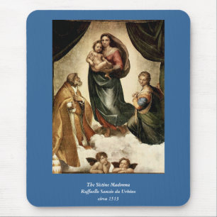 Raphaëls klassieke "Sistine Madonna" (circa 1513) Muismat