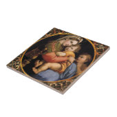 Raphaëls Madonna della sedia Decoratieve Tegel Tegeltje (Zijkant)