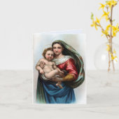 Raphael's Madonna Kerst Kaart (Gele Bloem)