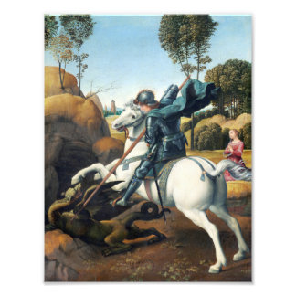 Raphaëls Saint George en de Dragon (ca. 1506) f Foto Afdruk