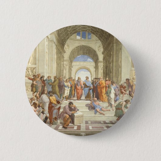 Raphaël's School of Athens Ronde Button 5,7 Cm (Voorkant)