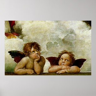 Raphaëls "Sistine Madonna" (circa 1513) (Detail) Poster