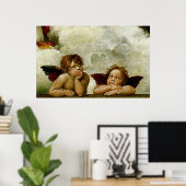 Raphaëls "Sistine Madonna" (circa 1513) (Detail) Poster (Thuiskantoor)