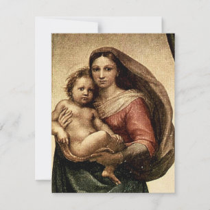 Raphaëls "Sistine Madonna" Detail (circa 1513) Kaart