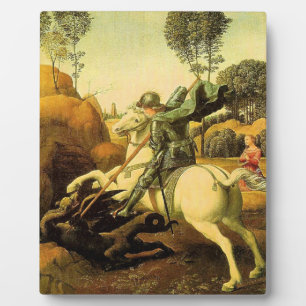 Raphaëls "St. George en de Draak" (ongeveer 1505) Fotoplaat