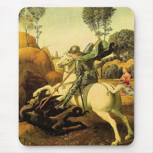 Raphaëls "St. George en de Draak" (ongeveer 1505) Muismat (Voorkant)
