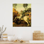 Raphaëls "St. George en de Draak" (ongeveer 1505) Poster (Keuken)