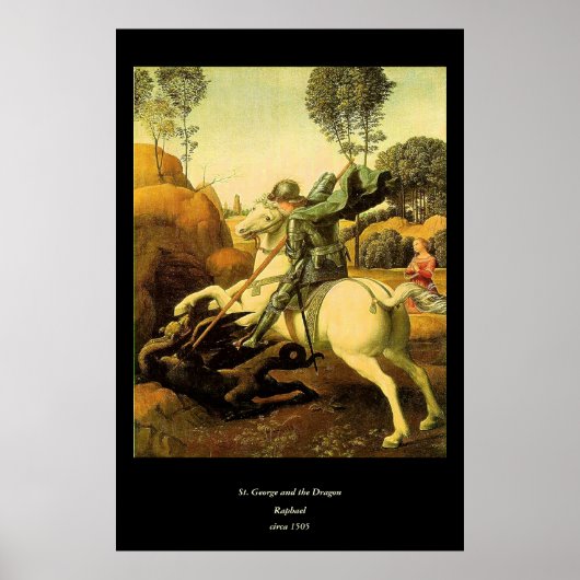 Raphaëls "St. George en de Draak" (ongeveer 1505) Poster (Voorkant)