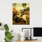 Raphaëls "St. George en de Draak" (ongeveer 1505) Poster (Thuiskantoor)