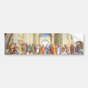 Raphaelschool in Athene (Plato en Aristoteles) Bumpersticker