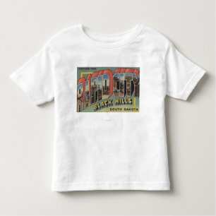 Rapid City, Zuid Dakota - Grote Letter-scènes Kinder Shirts