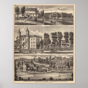 Rapidan Mills and Residenties in Rapidan, Minnesot Poster