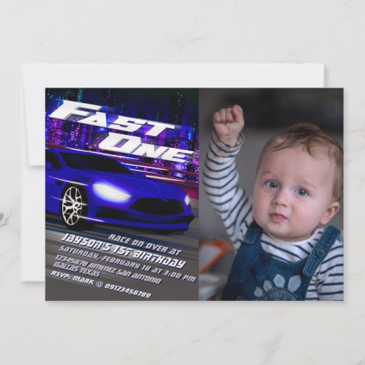 Rapide avec invitation photo (Devant)