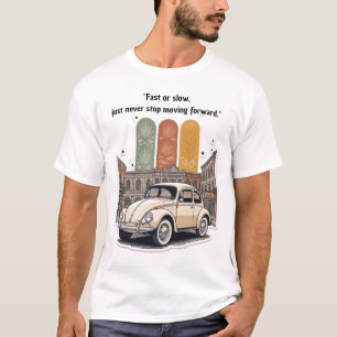 "Rapide ou Lent" Vintage Beetle City Retro T-Shirt