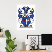 Rapp Familie Crest Poster (Thuiskantoor)