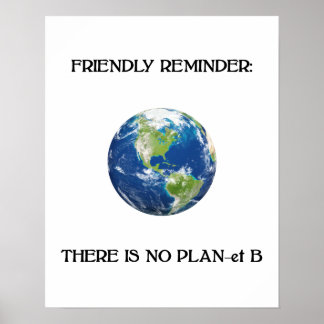 Rappel amical pas de plan par poster de terre