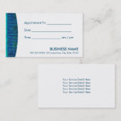 Rappel bleu turquoise chic de rendez-vous de (Devant / Derrière)